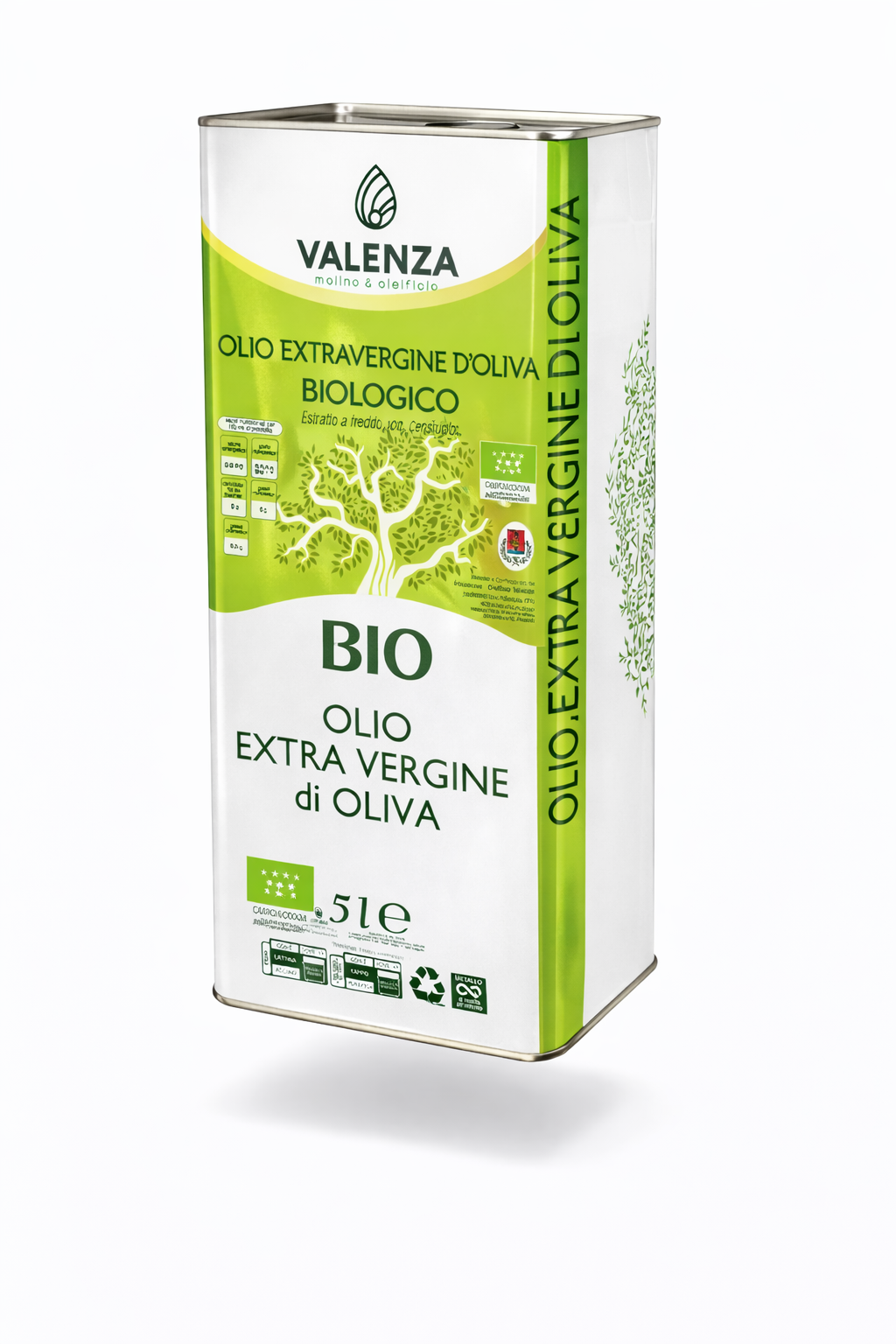 5L Olio Extravergine di Oliva Biologico in Latta - Linea Bio Certificata