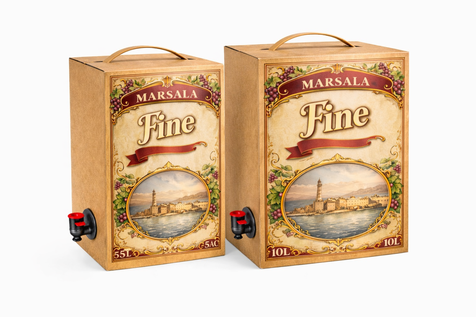 Marsala Fine DOC in Bag-in-Box, formati da 5 Litri e 10 Litri